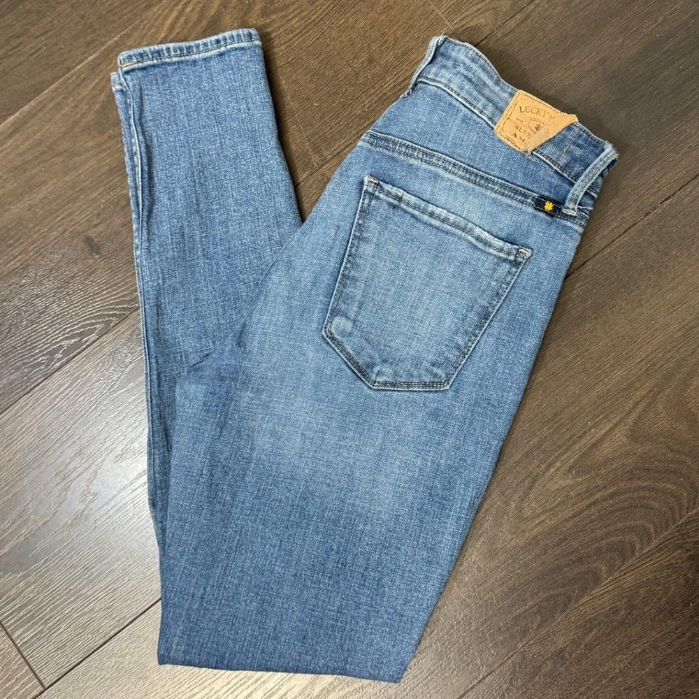 Lucky Brand Jeans Bridgette Skinny 4 27 Medium Wash High Rise Stretch Classic